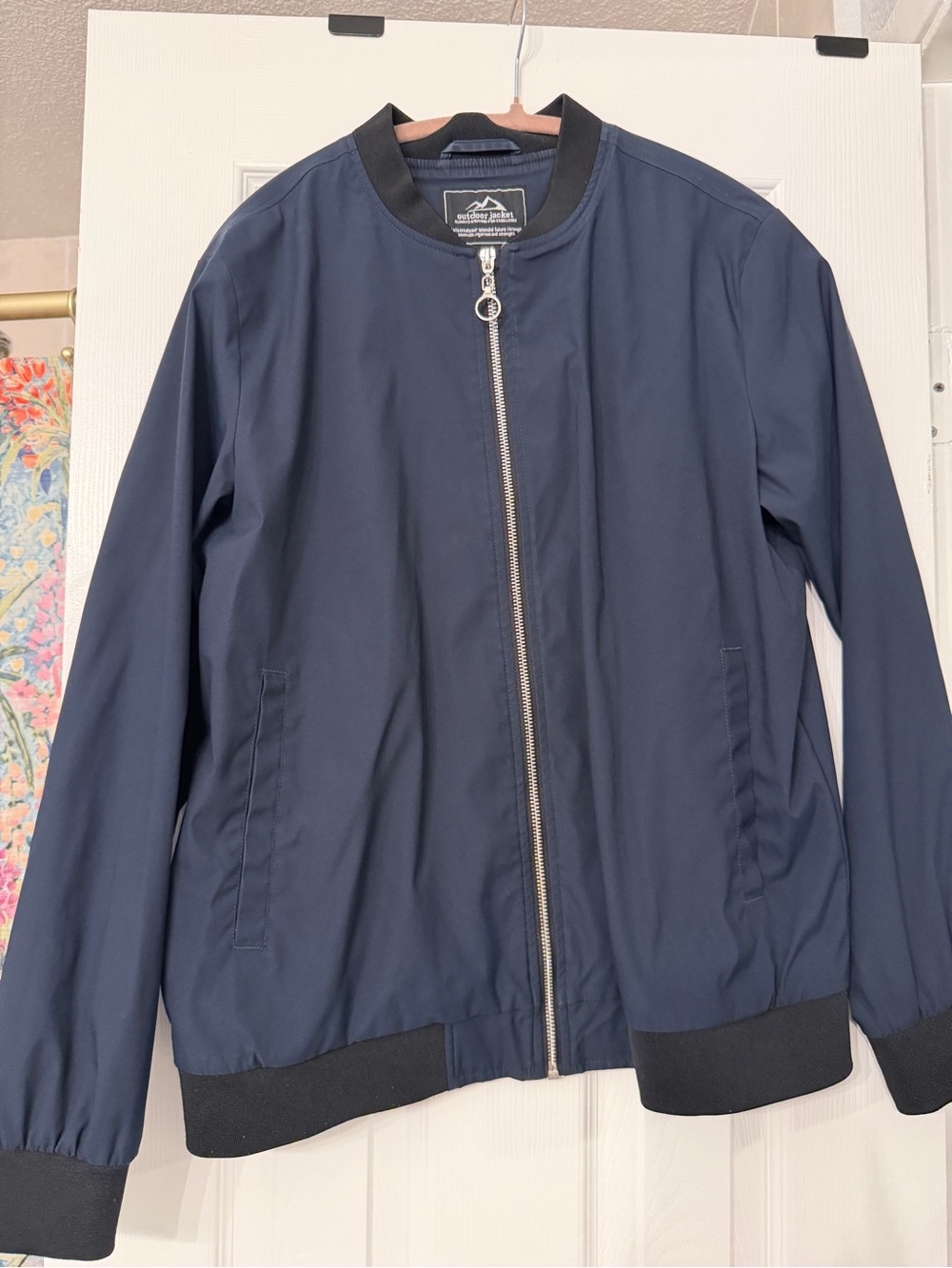 Women’s Navy Bomber Jacket - Lightweight Zip-Up
